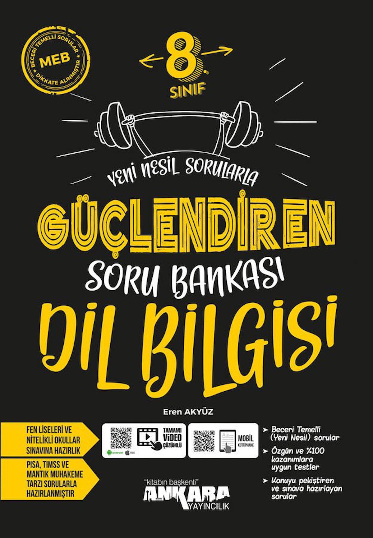 Ankara Yayıncılık 8.Sınıf LGS Güçlendiren Dil Bilgisi Soru Bankası - ankara 8.sınıf lgs