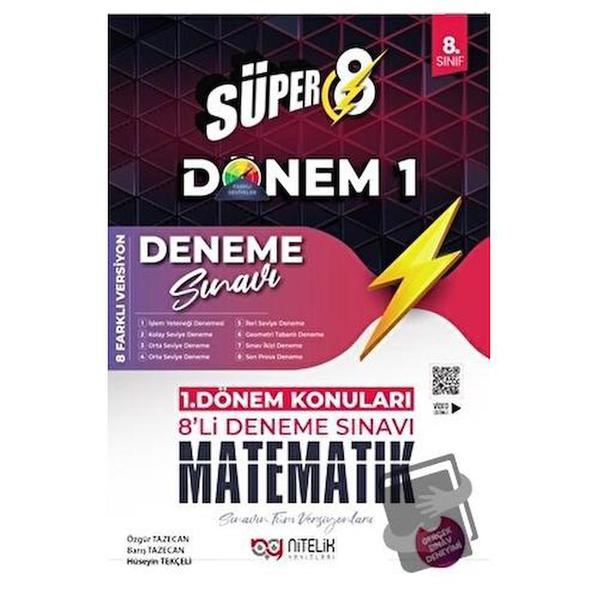 Süper 8. Sınıf Matematik 1. Dönem 8'li Deneme Sınavı