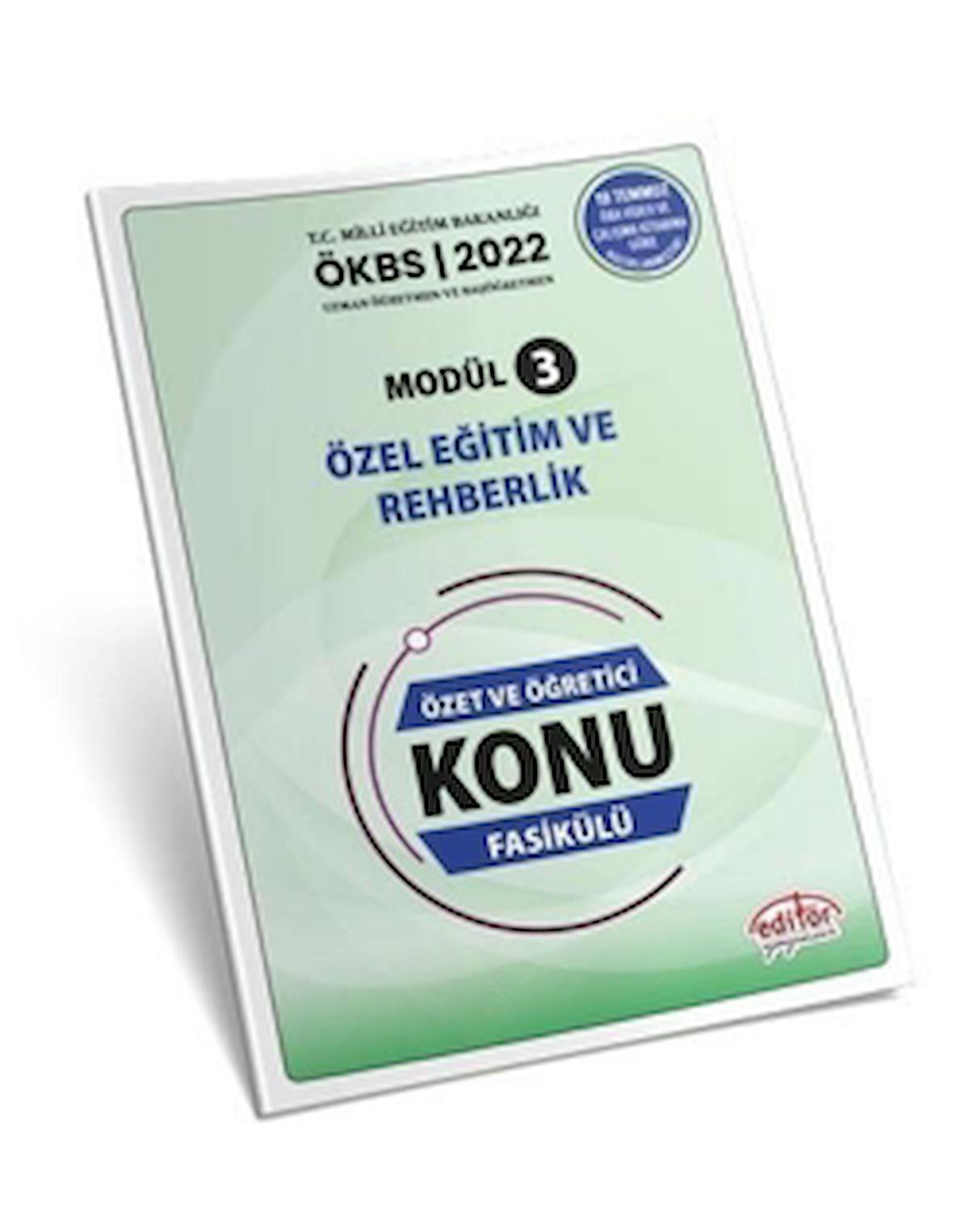 Uzman ve Başöğretmen Modül 3 Özel Eğitim ve Rehberlik Özet ve Öğretici Konu Fasikülü