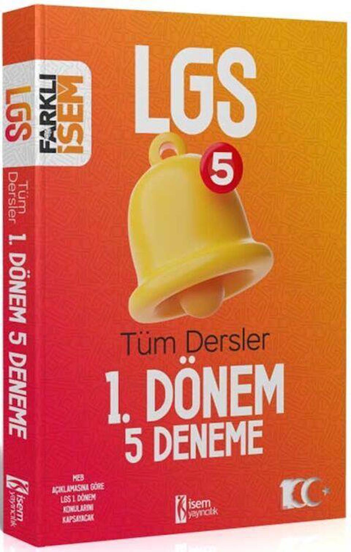 8. Sınıf LGS Farklı İsem Tüm Dersler 1. Dönem 5 Deneme İsem Yayınları