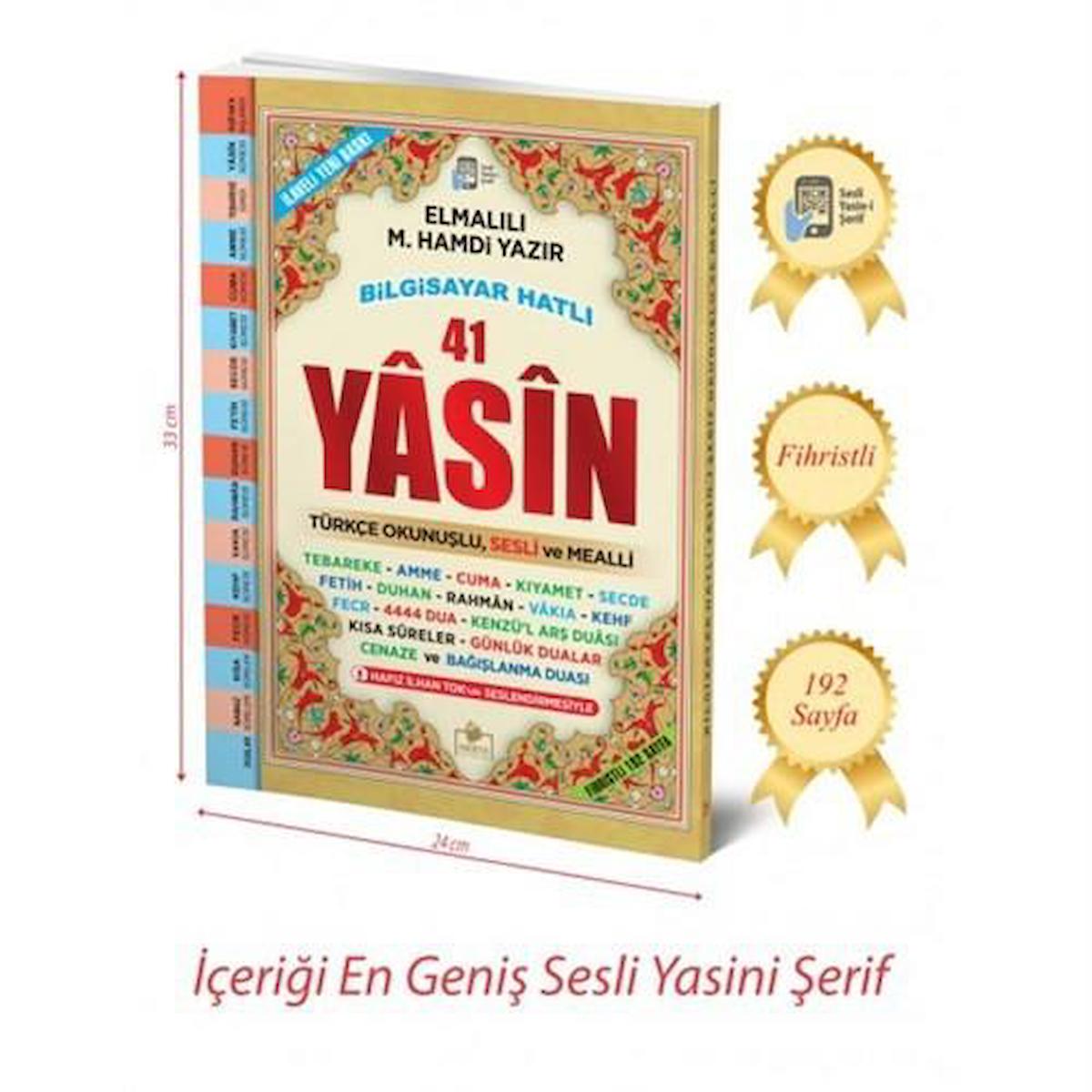 Sesli Yasini Şerif Türkçe Fihristli Cami Boy (Yasin-032)