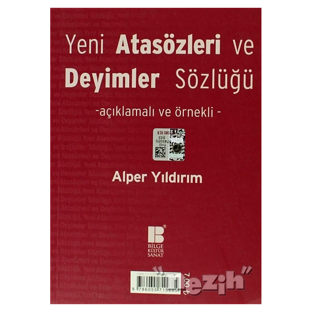 Bilge Kültür Sanat Yayınları Yeni Atasözleri Ve Deyimler Sözlüğü(Açıklamalı Ve Örnekli)