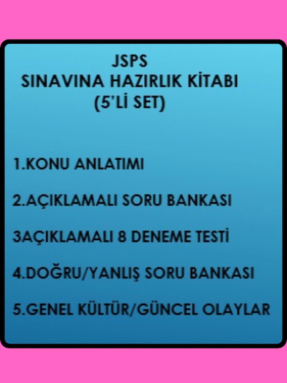 JSPS Sınavına Hazırlık 5’li Set (2)