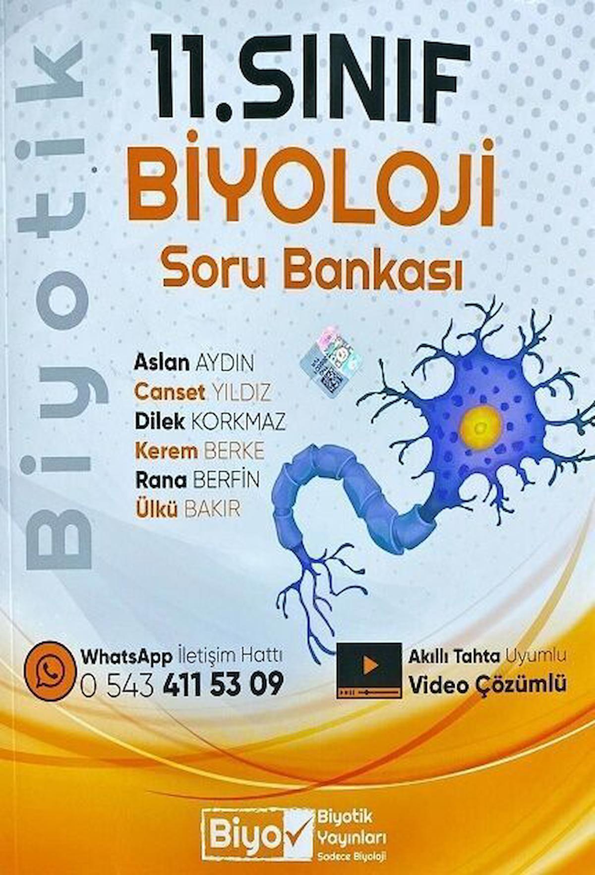 11. Sınıf Biyoloji Soru Bankası Video Çözümlü