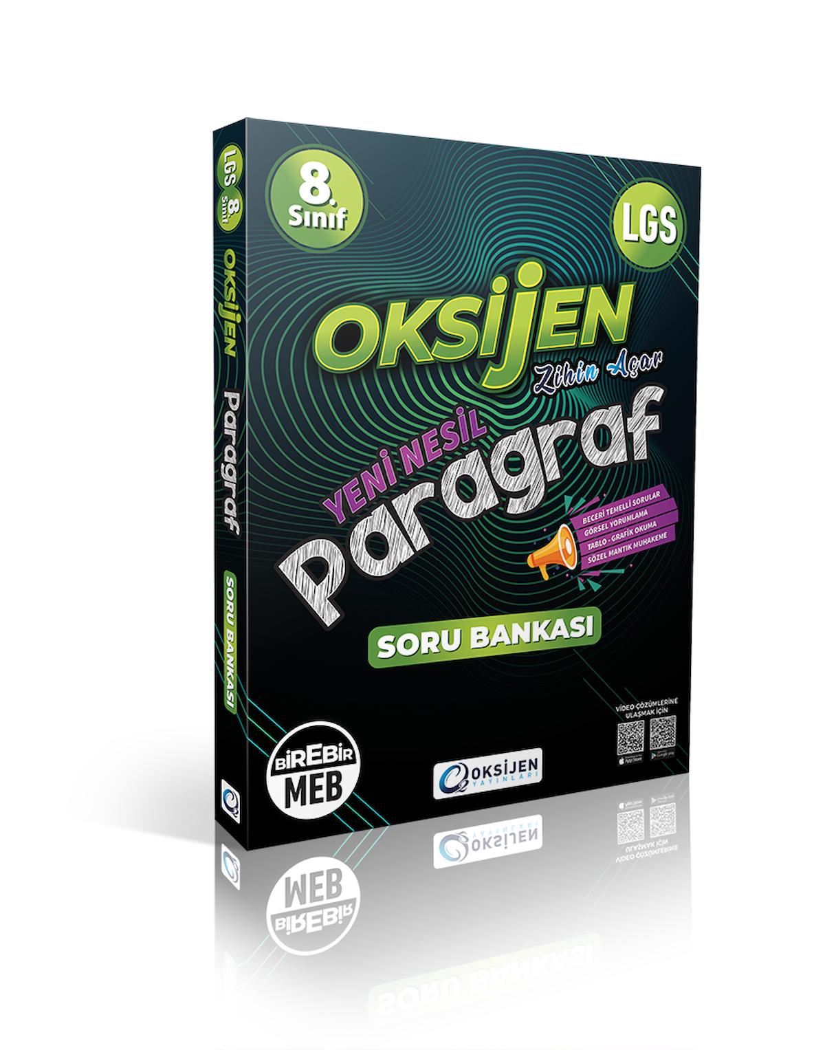 Oksijen Lgs 8. Sınıf Yeni Nesil Paragraf Soru Bankası