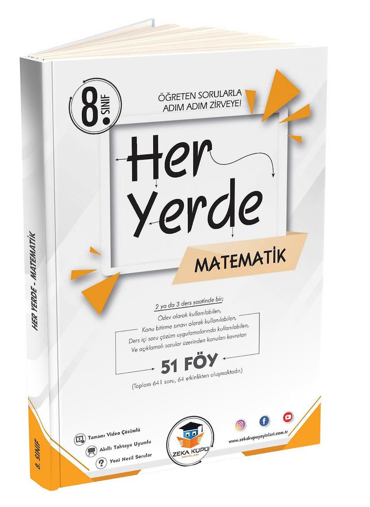 8. Sınıf Her Yerde Matematik 51 Föy Zeka Küpü Yayınları