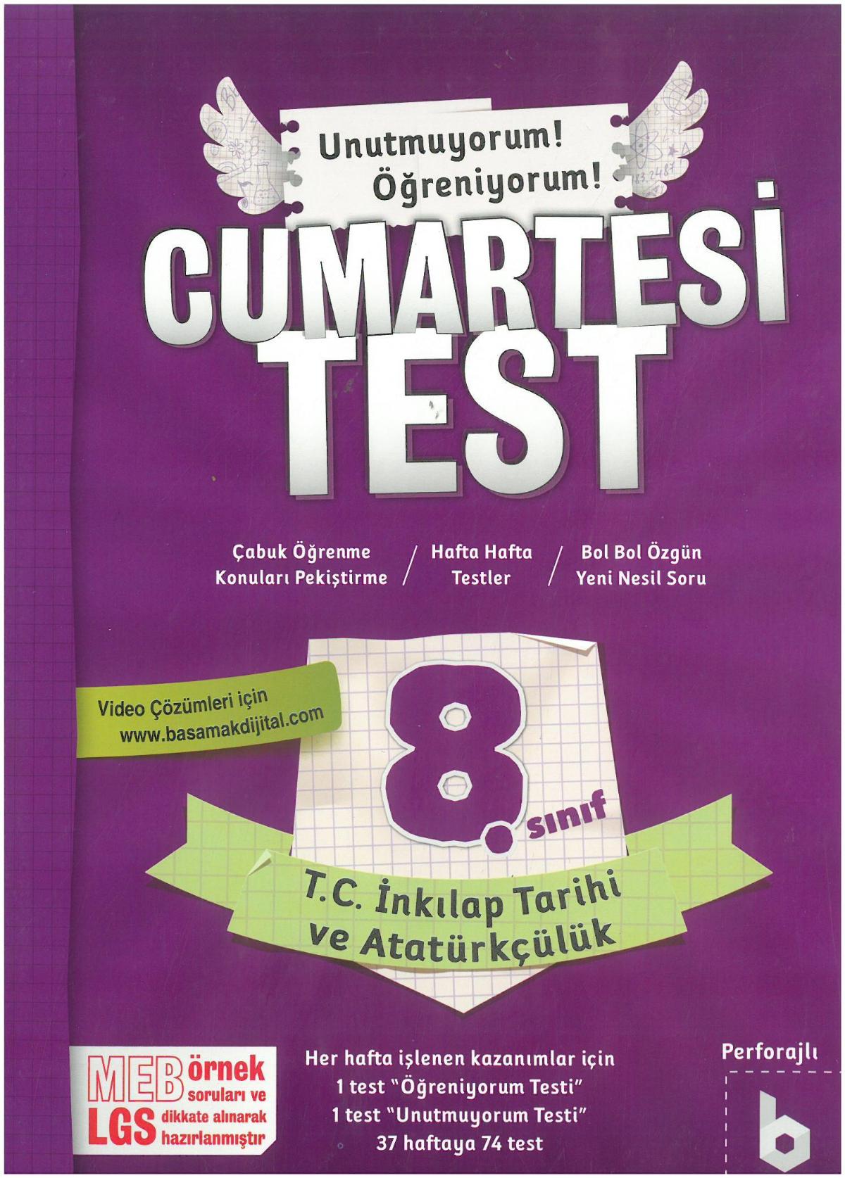 8. Sınıf Cumartesi Test T.C İnkılap Tarihi ve Atatürkçülük