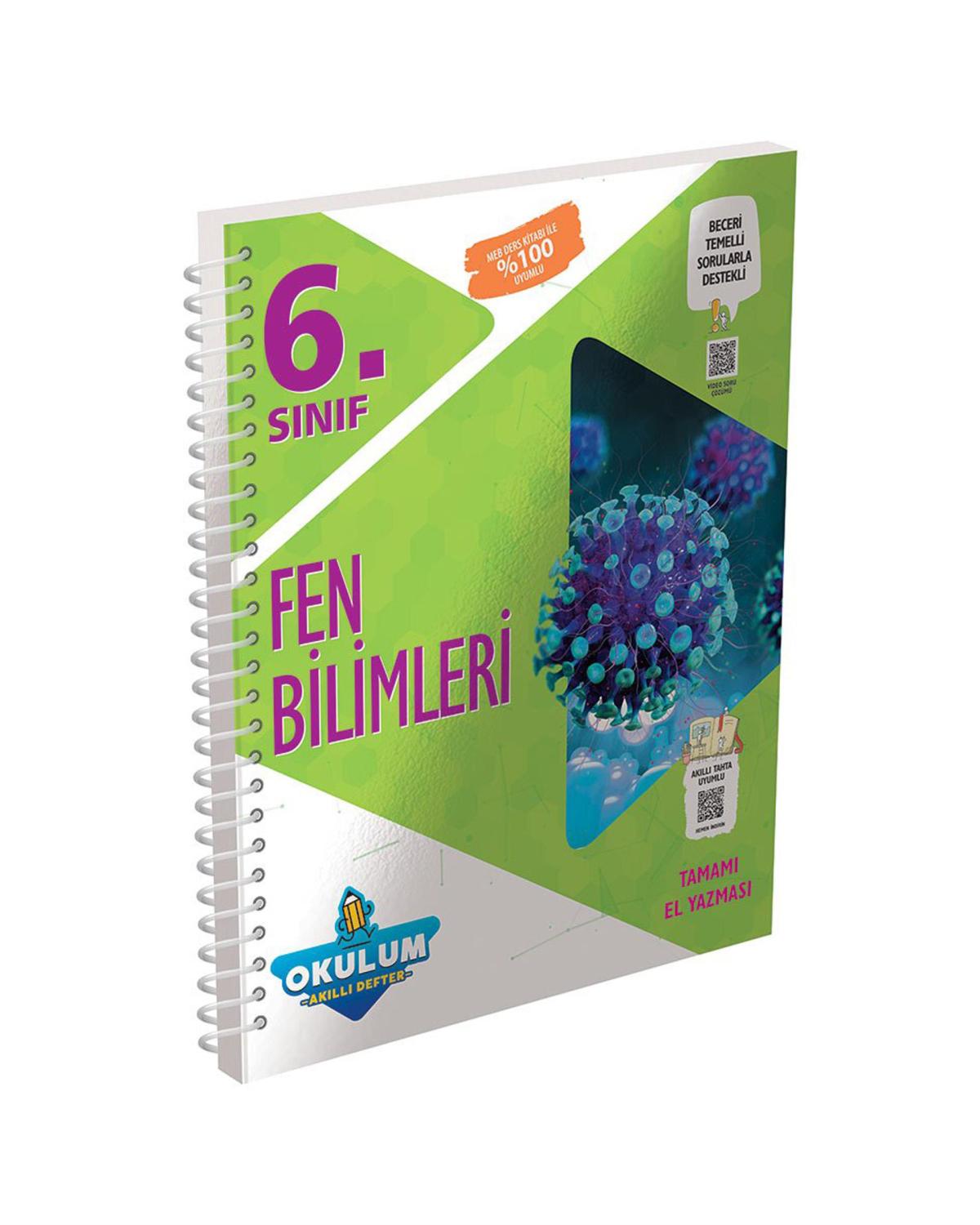 6. Sınıf Fen Bilimleri Okulum Akıllı Defter