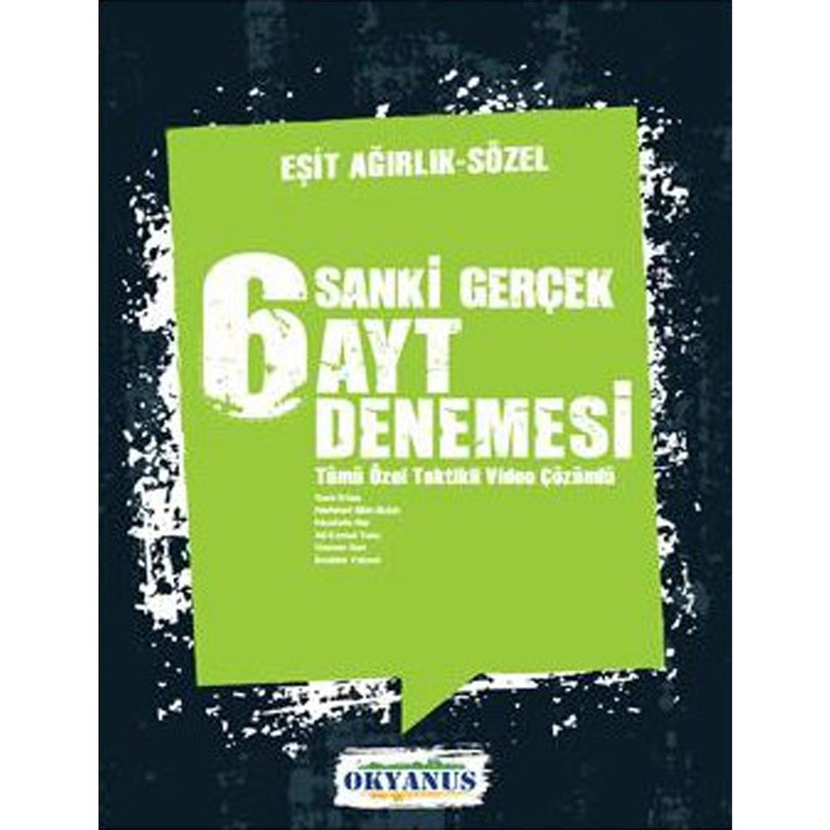 AYT Eşit Ağırlık Sözel 6 Deneme Sanki Gerçek