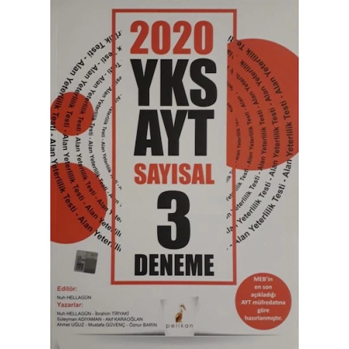 Pelikan 2020 YKS AYT Sayısal 3 Deneme (Yeni)