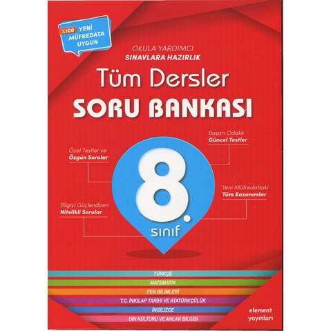 Element 8.Sınıf Tüm Dersler Soru Bankası