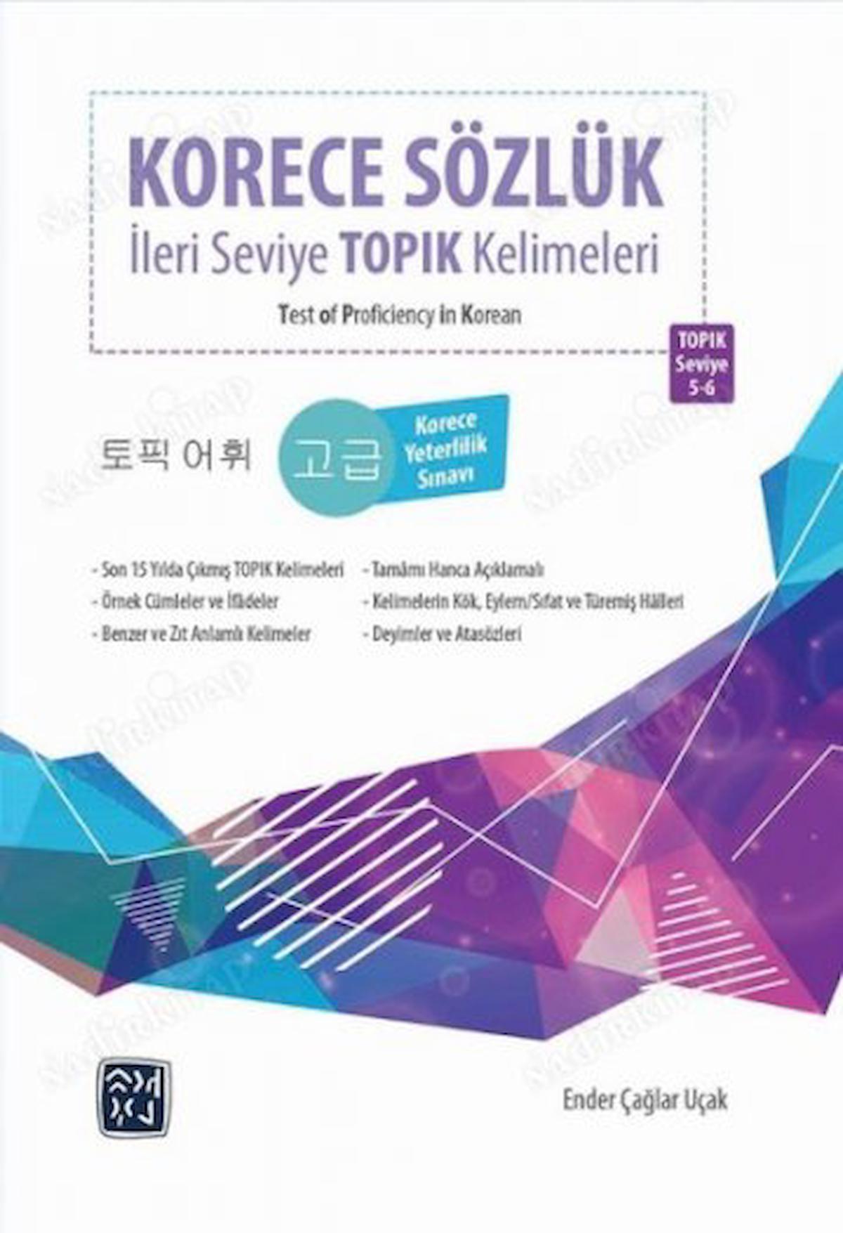 Korece Sözlük İleri Seviye Topık Kelimeleri - Ender Çağlar Uçak