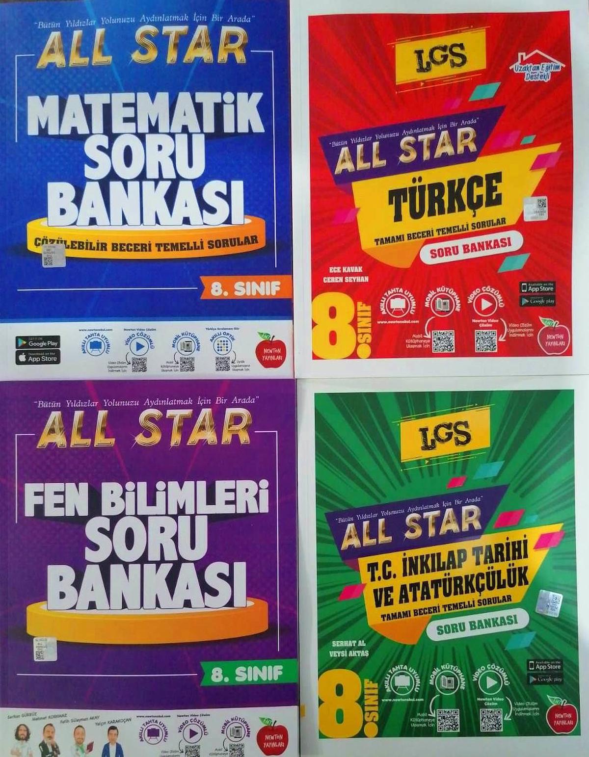 NEWTON Yayınları 8.Sınıf LGS All Star 4'lü Yeni Soru Bankası Seti