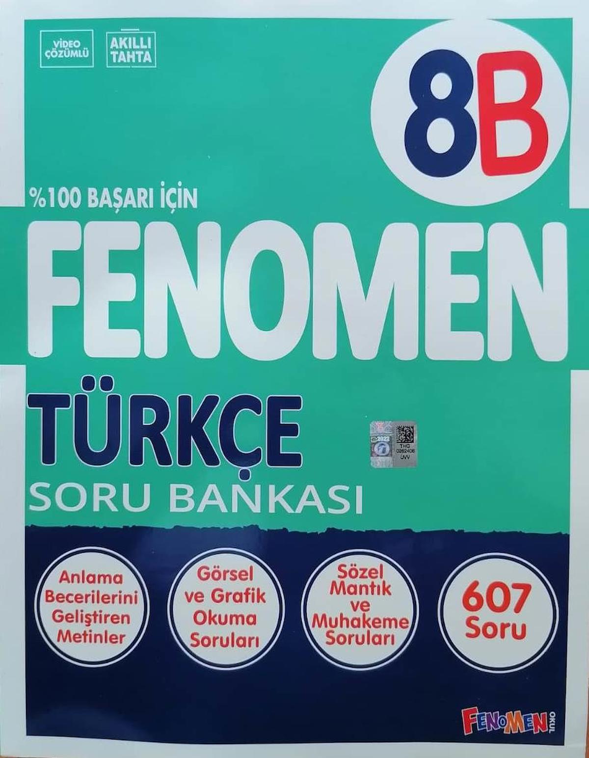 Fenomen 8.Sınıf LGS Yeni Baskı Türkçe - B Soru Bankası 