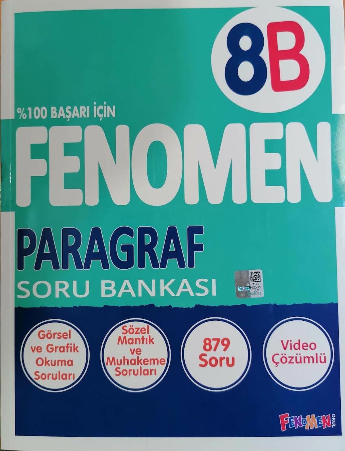 Fenomen 8.Sınıf LGS Yeni Baskı Paragraf - B Soru Bankası 