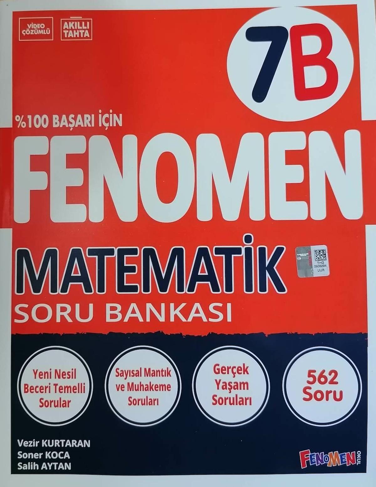 Fenomen 7.Sınıf Yeni Matematik - B - Soru Bankası - Gama Fenomen