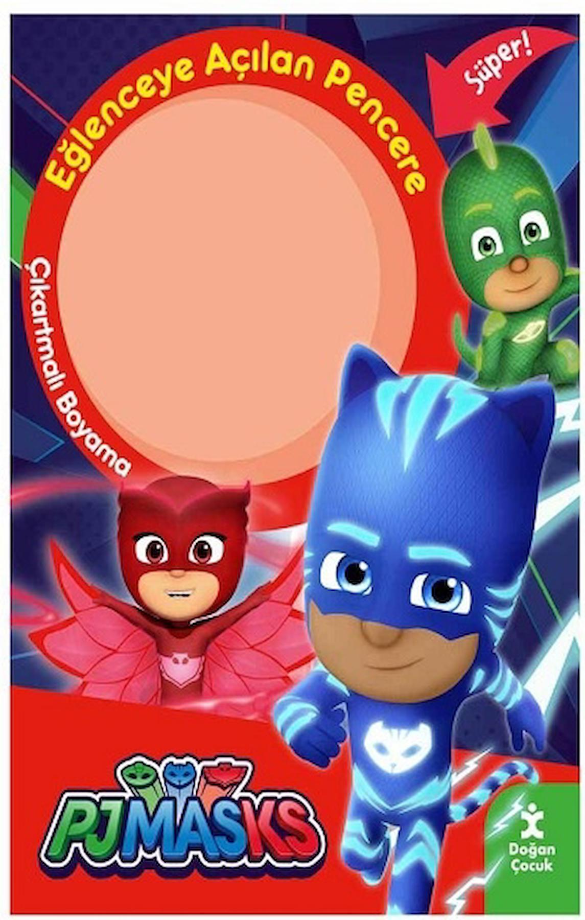 Pjmasks Eğlenceye Açılan Pencere Çıkartmalı Boyama Kitabı