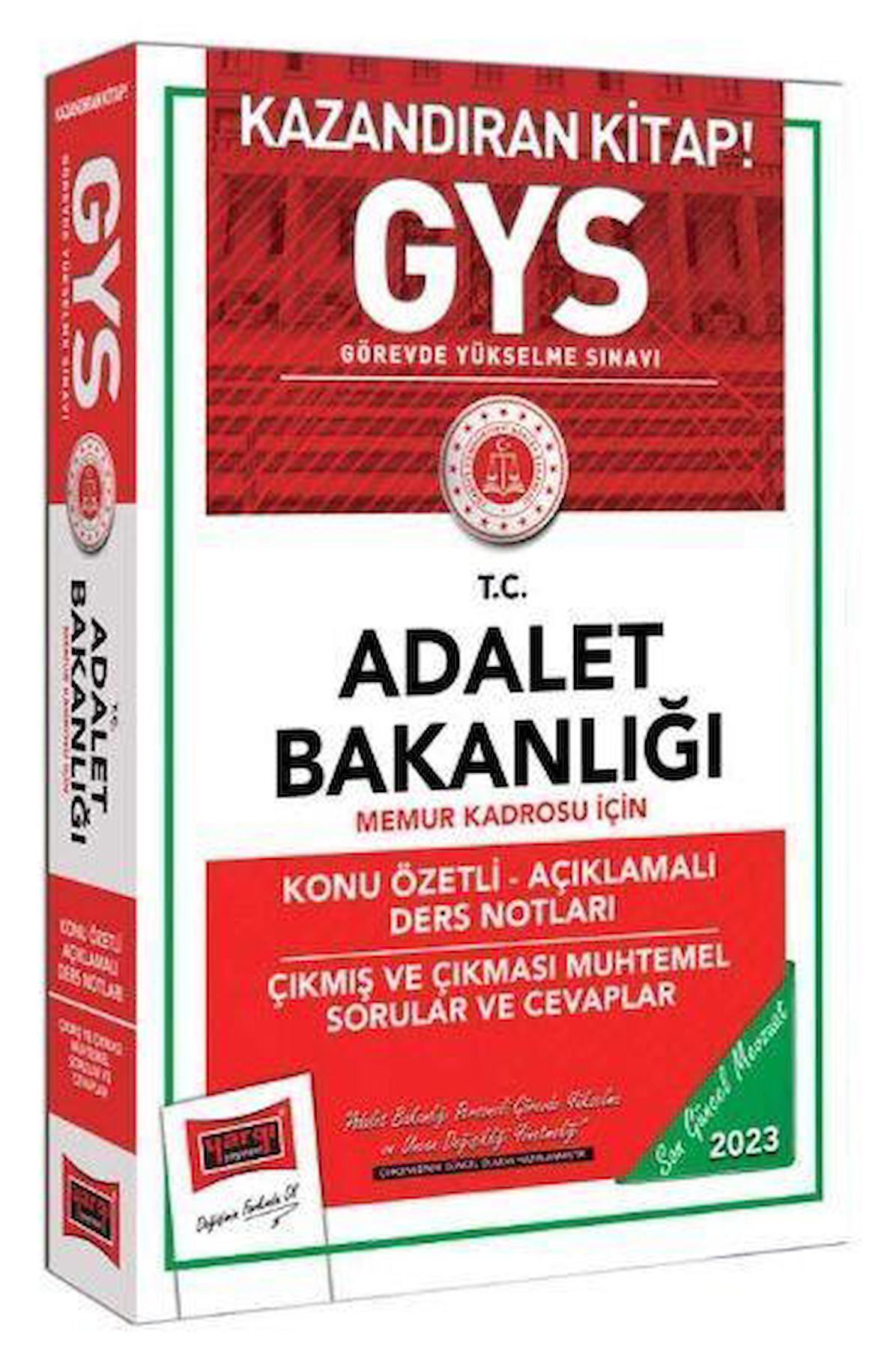 Yargı Yayınları 2023 Adalet Bakanlığı GYS Memur Kadrosu İçin Konu Özetli Açıklamalı Ders Notları Çıkması Muhtemel Sorular ve Cevaplar