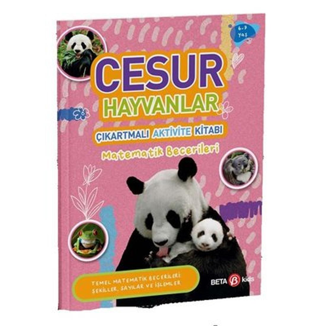 Cesur Hayvanlar Çıkartmalı Aktivite Kitabı Matematik Becerileri