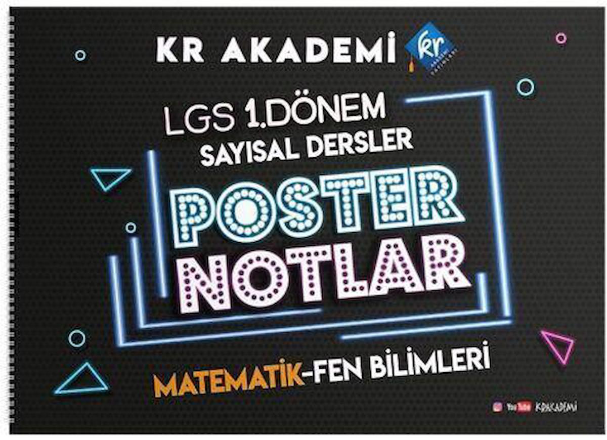 2023 LGS 1. Dönem Sayısal Bölüm Poster Notlar KR Akademi