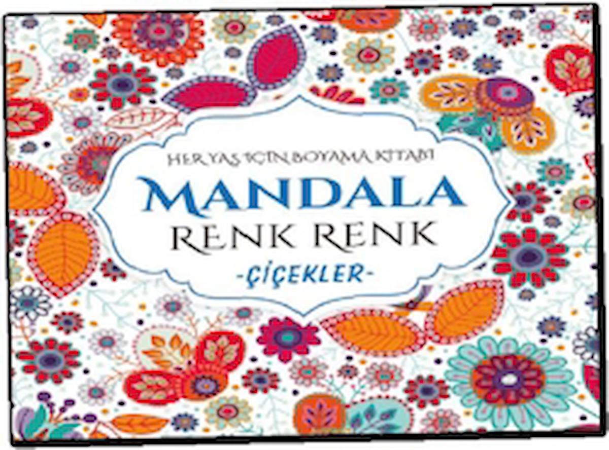 Mandala Renk Renk Çiçekler