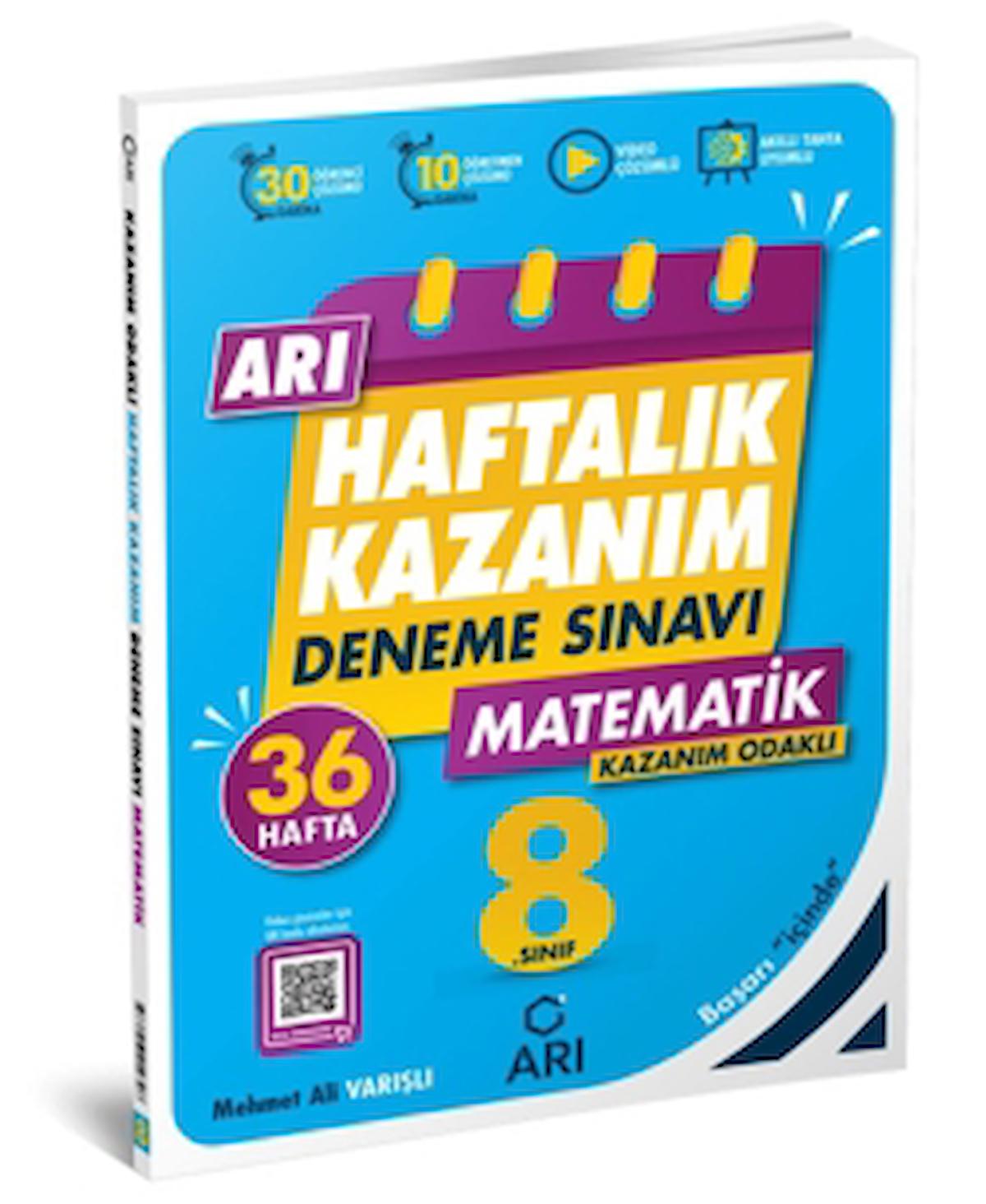 8. Sınıf Matematik Arı Haftalık Kazanım Deneme