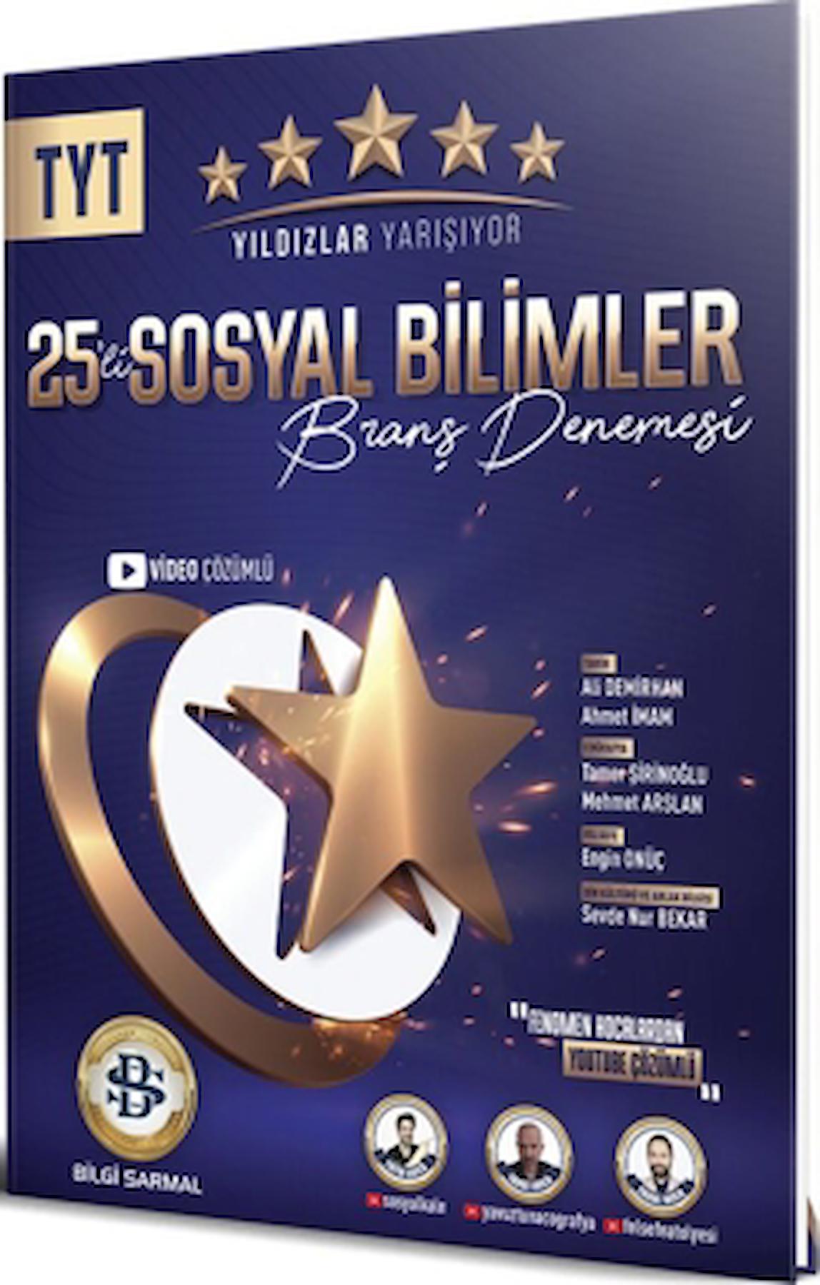 TYT Sosyal Bilimler Yıldızlar Yarışıyor 25 li Branş Denemesi