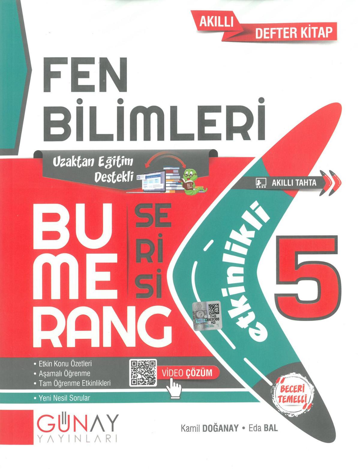 5. Sınıf Fen Bilimleri Bumerang Serisi Etkinlikli Akıllı Defter Kitap