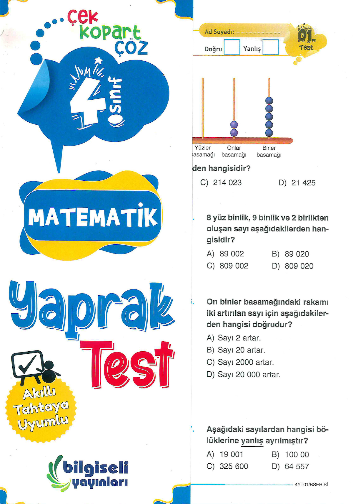 4. Sınıf Matematik Yaprak Test