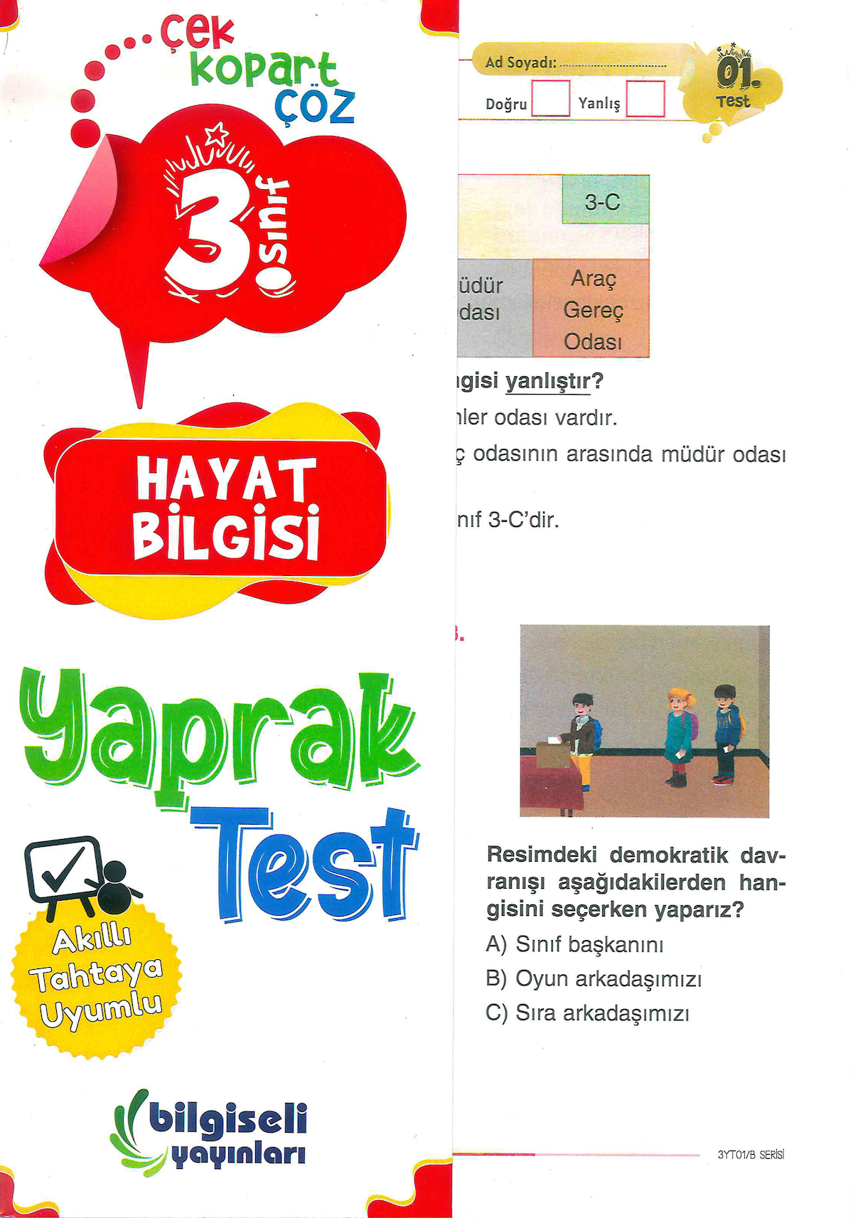 3. Sınıf Hayat Bilgisi Yaprak Test