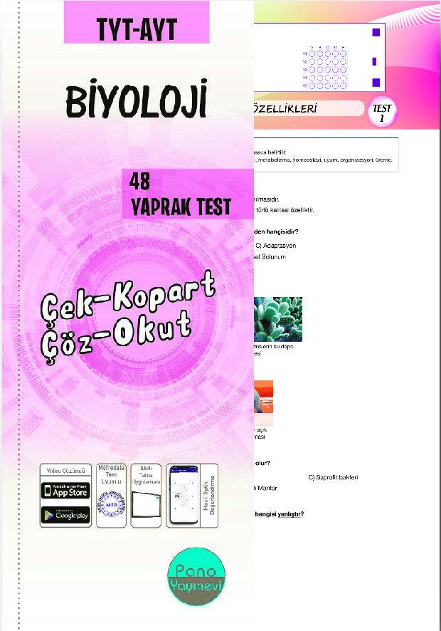 TYT AYT Biyoloji 48 Yaprak Test