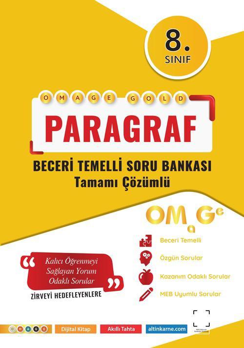 8. Sınıf Omage Gold Paragraf Soru Bankası