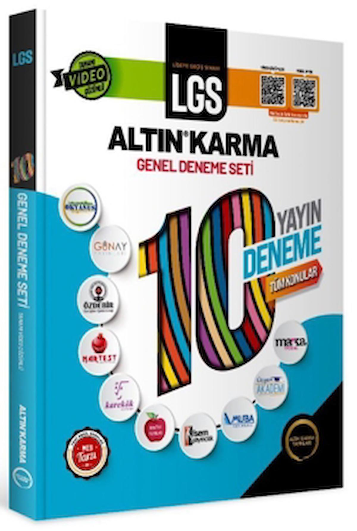 2024 LGS 8. Sınıf 10 Farklı Yayın 10 Deneme Tüm Konular Sorular Tamamı Video Çözümlü