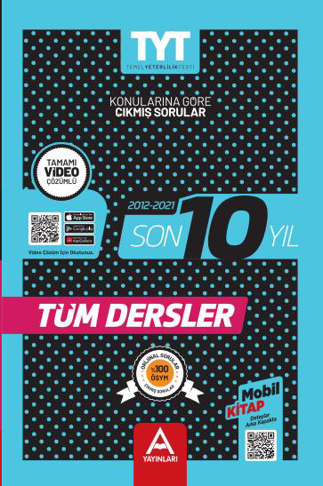 TYT Tüm Dersler Son 10 Yıl Çıkmış Sorular