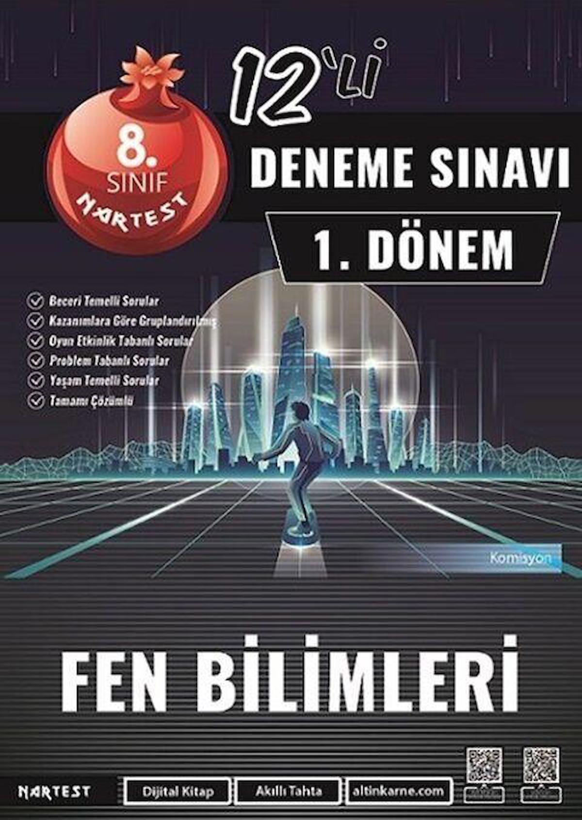 8. Sınıf Fen Bilimleri 1. Dönem Mod 12 Deneme Nartest Yayınları