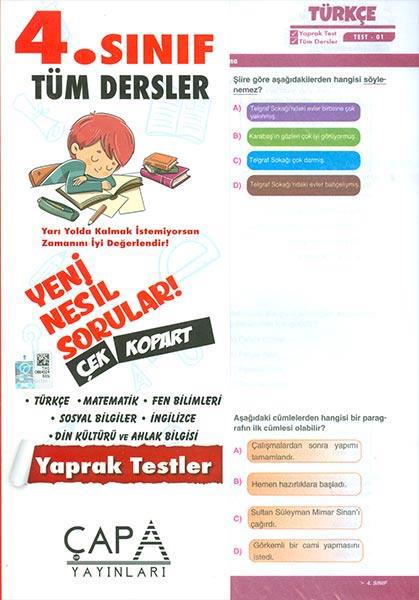 4. Sınıf Tüm Dersler Yaprak Test