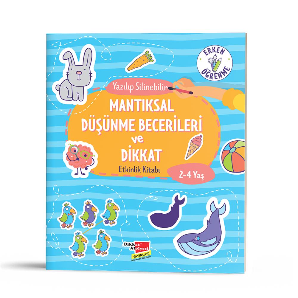 2-4 Yaş Mantıksal Düşünme Becerileri ve Dikkat Etkinlik Kitabı