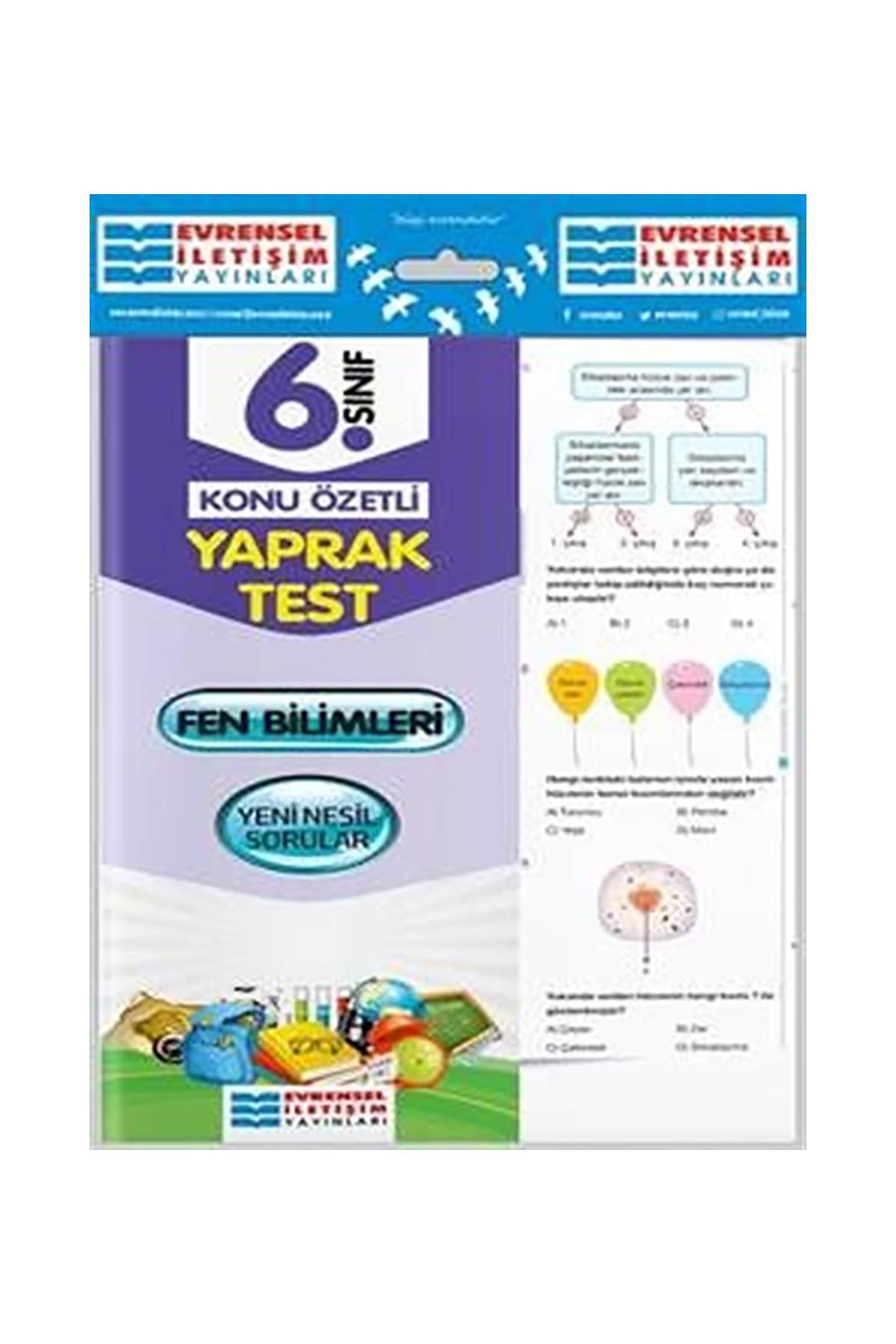 Evrensel  6.Sınıf Fen Bilimleri Yaprak Test