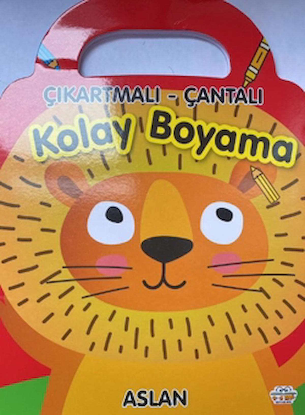 Aslan - Çıkartmalı - Çantalı Kolay Boyama