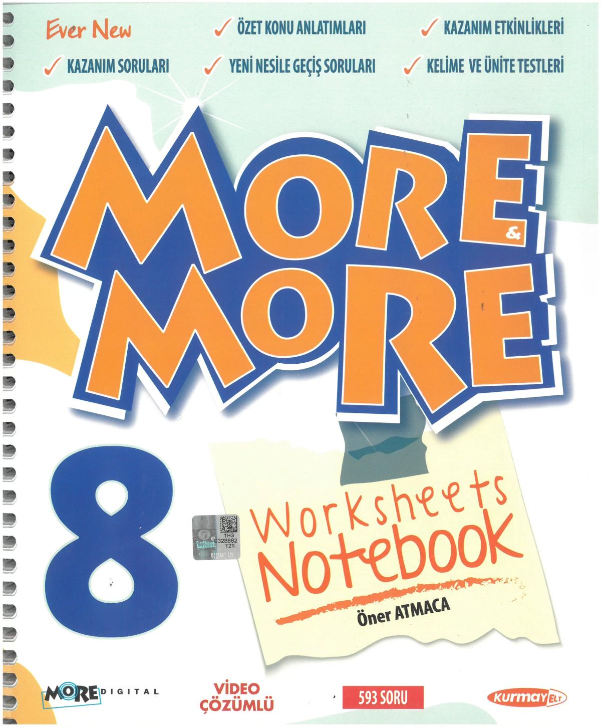 8. Sınıf More and More Worksheets Notebook