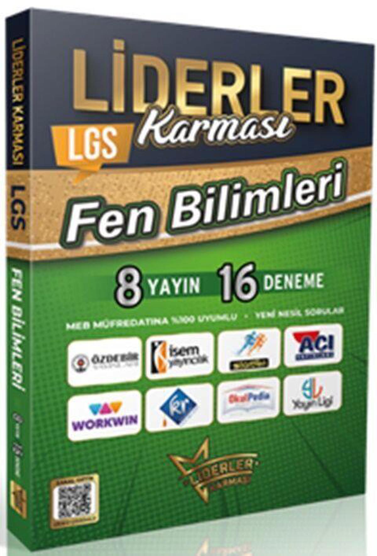 8. Sınıf LGS Fen Bilimleri Denemeleri 8 Yayın 16 Deneme Liderler Karması