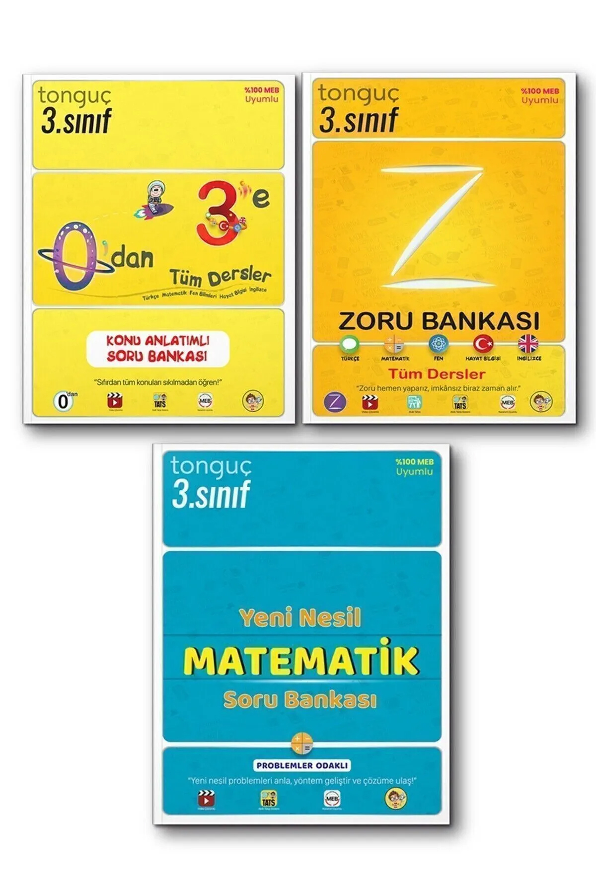 3. Sınıf Tüm Dersler Konu Anlatımlı Soru Bankası Zoru Matematik Set 3 Kitap