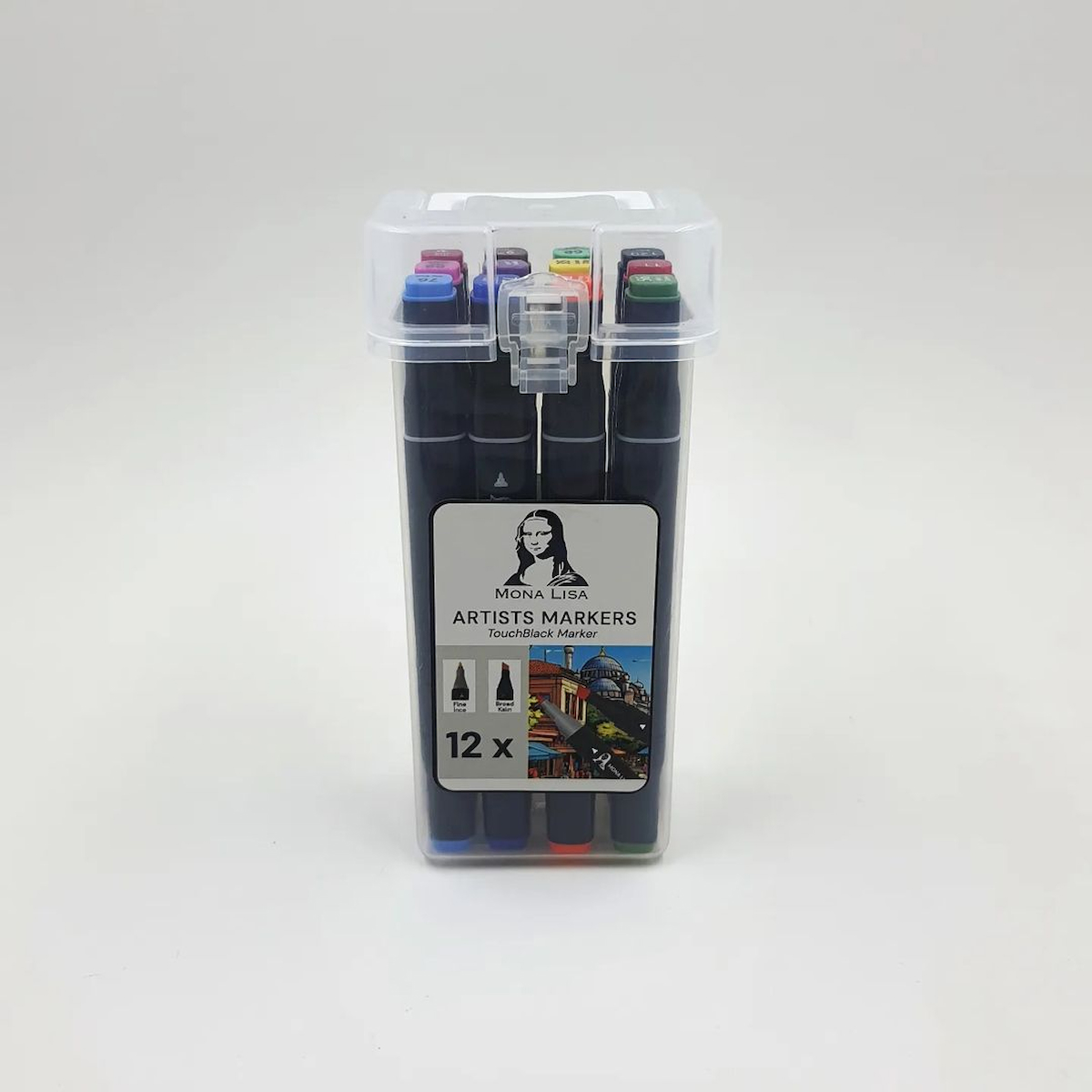 Mona Lisa Touchblack Çift Uçlu Marker Kalem 12 Renk