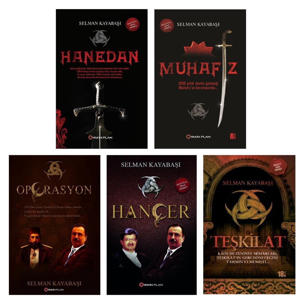 Selman Kayabaşı Seti Teşkilat-Hanedan-Operasyon-Muhafız-Hançer (5 Kitap)