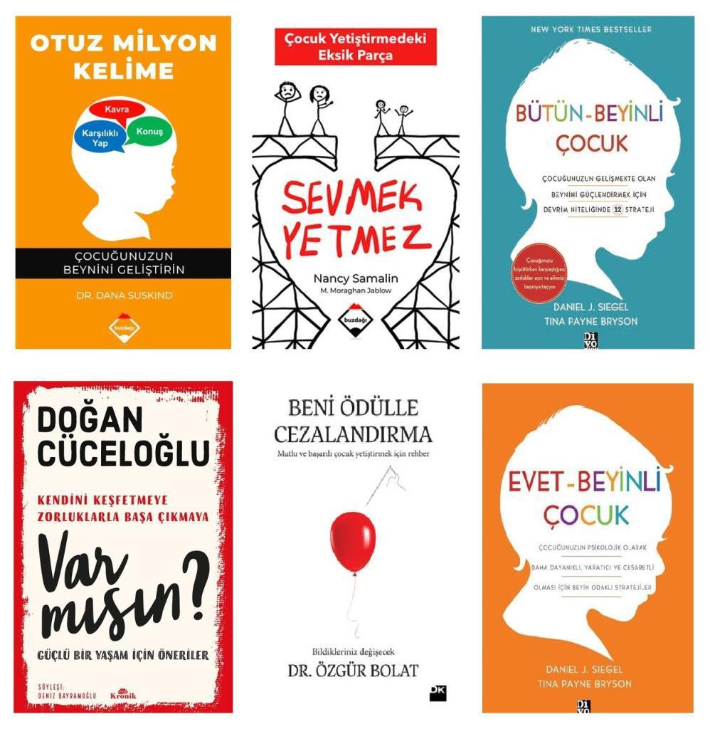 Otuz Milyon Kelime + Beyinli Çocuk + Var Mısın + Sevmek Yetmez + Beni Ödülle Cezalandırma Seti 6 Kitap