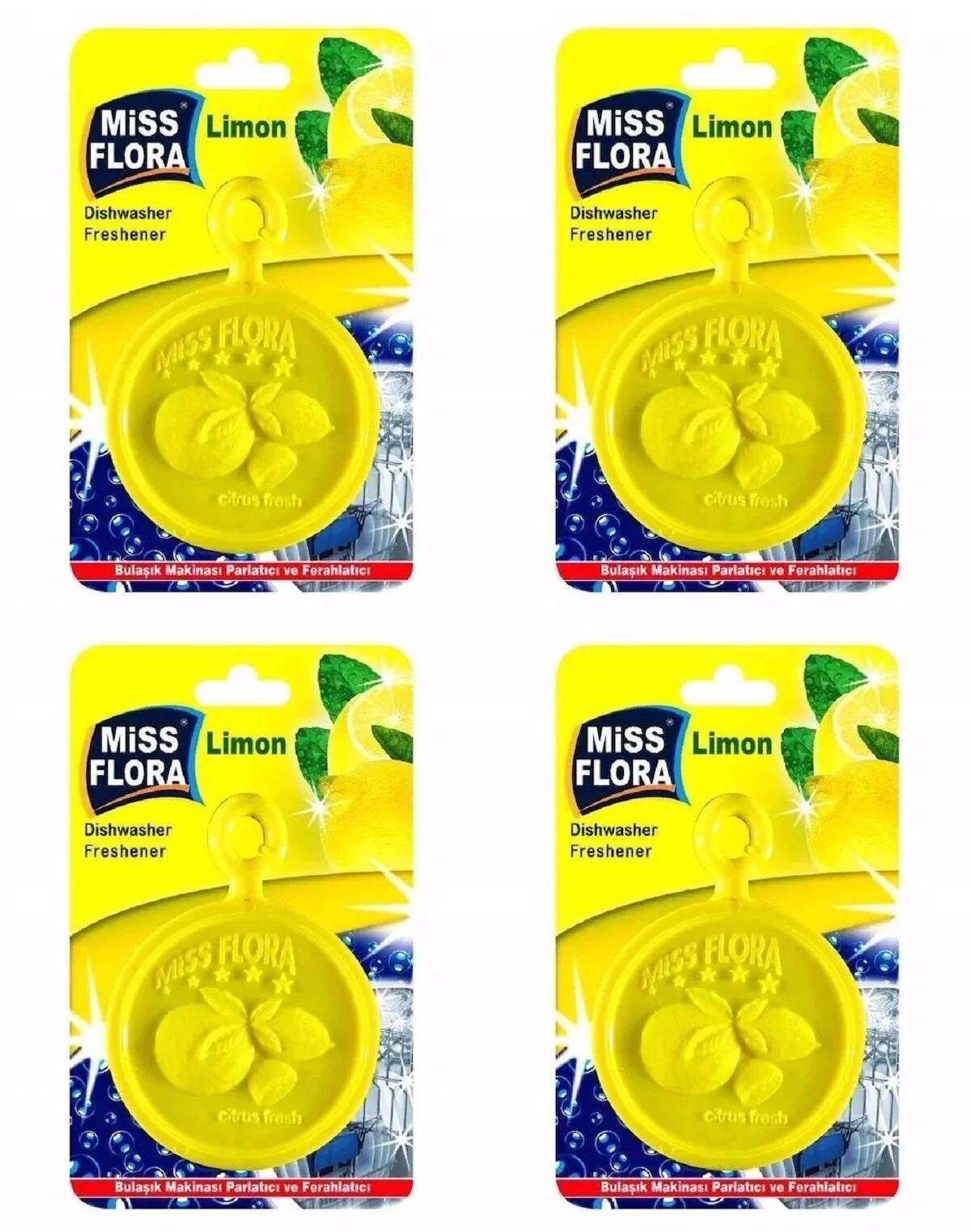 Miss Flora Limon Bulaşık Makinesi Parlatıcı Ferahlatıcı 4 Adet