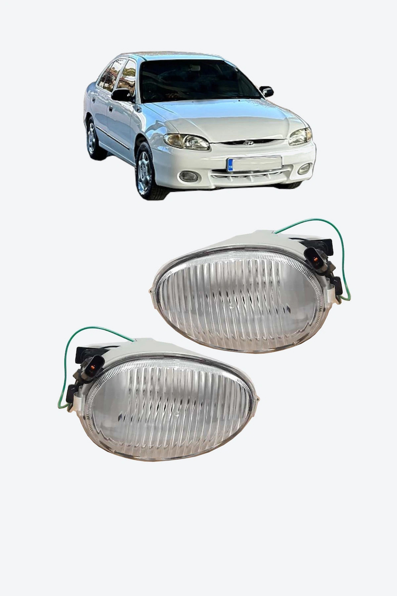 HYUNDAİ ACCENT 1998-2000 ÖN SİS FARI YUMURTA KASA ACCENT SİS LAMBASI SAĞ SOL TAKIM ŞEFFAF CAM