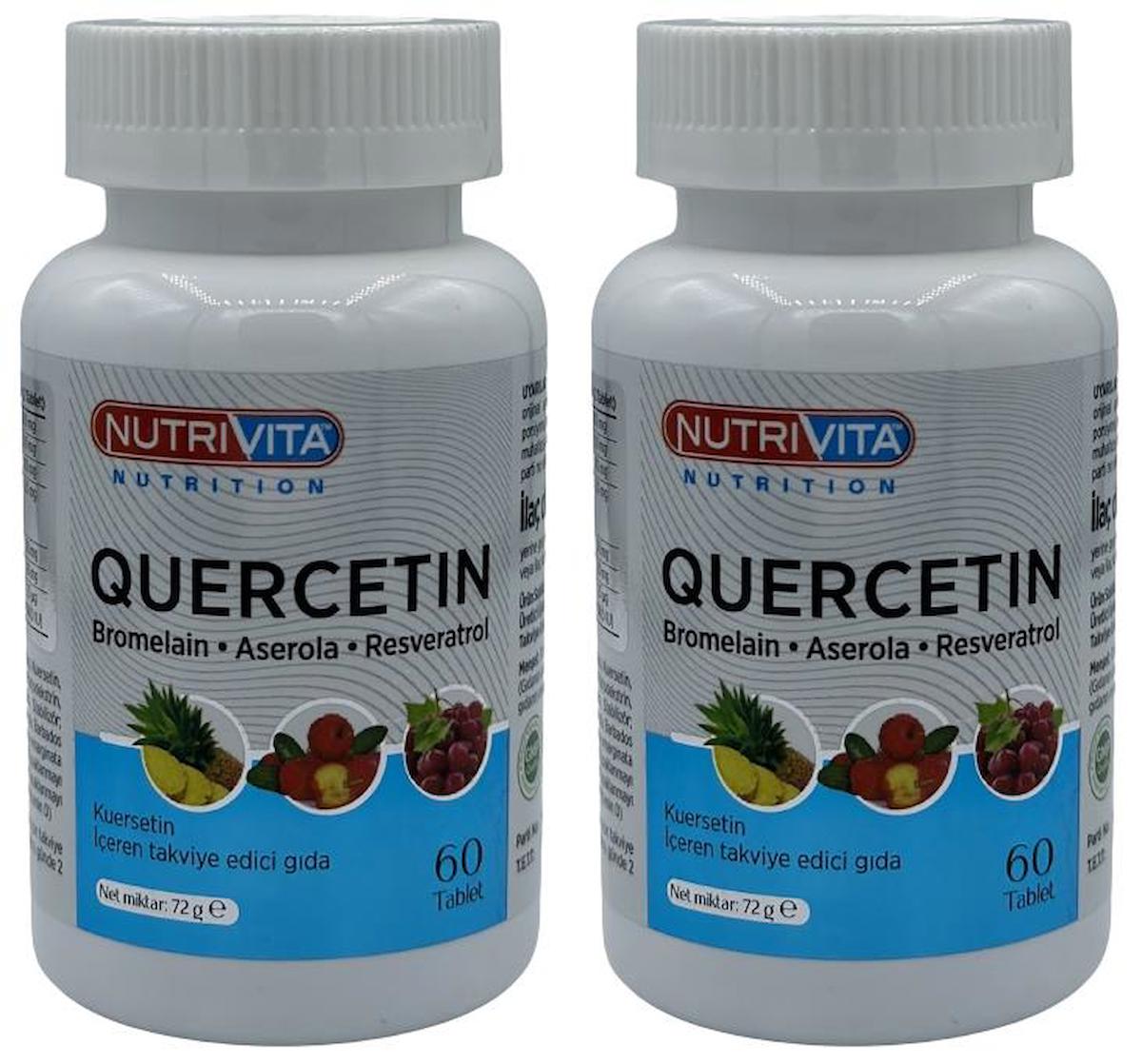 Quercetin 2x60 Tablet Bromelain Aserola Resveratrol Kuersetin