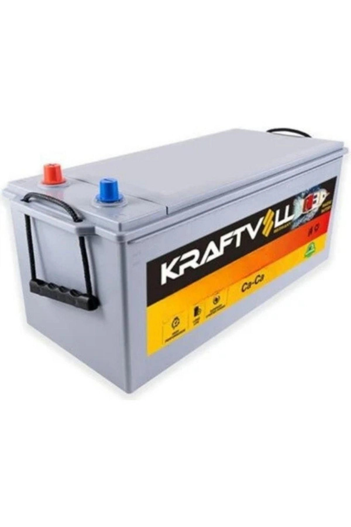 Kraftvoll Akü 12V 180 Ah. (AMPER) 2024 ÜRETİM