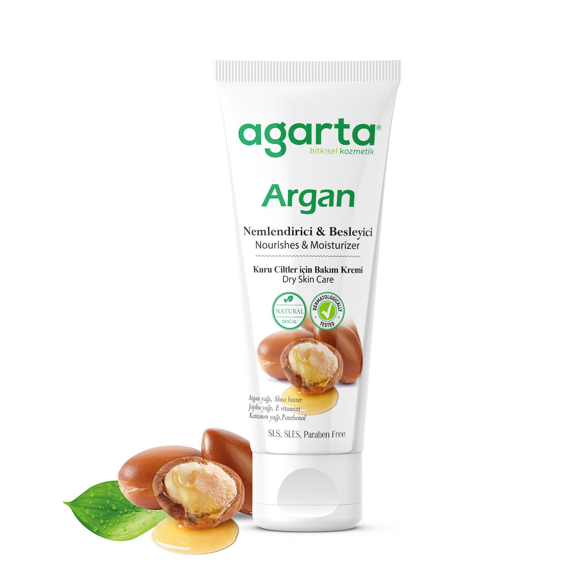 Agarta Doğal Yüz ve El Besleyici Argan Yağlı Cilt Bakım Kremi 75 ml